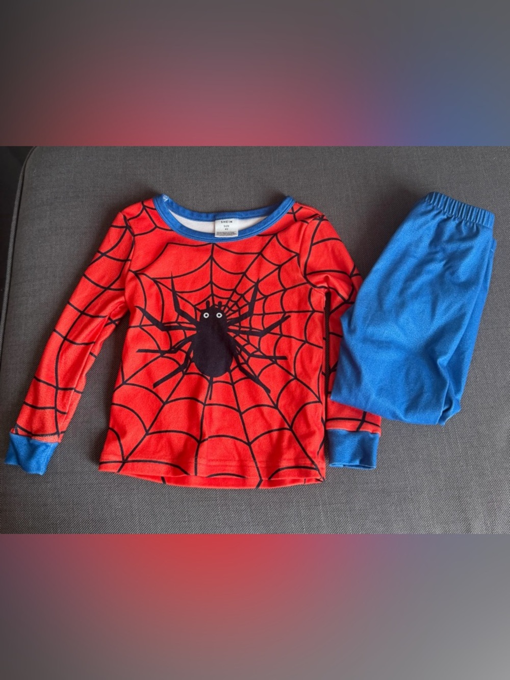 SHEIN Red & Blue Spiderman Pyjama